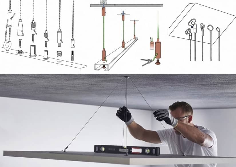 Комплект тросовой системы подвеса: из чего состоит и как выбрать