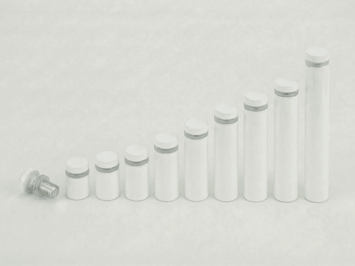 Белые глянцевые дистанционные держатели